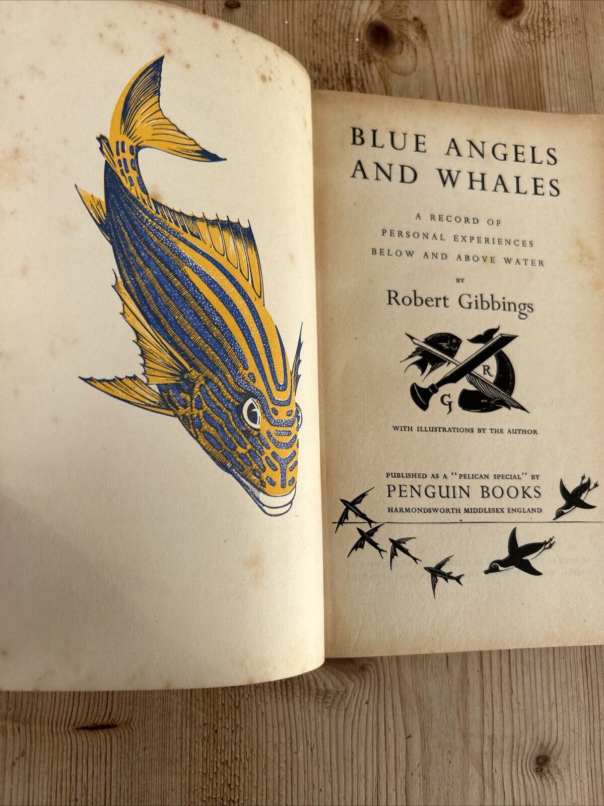 BLUE ANGELS AND WHALES Robert Gibbing Pelican Special S16 1938 First Edition