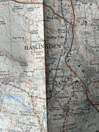 ACCRINGTON HASLINGDEN Ordnance Survey Sheet 34/72 1:25000 1946 Oswaldthwistle