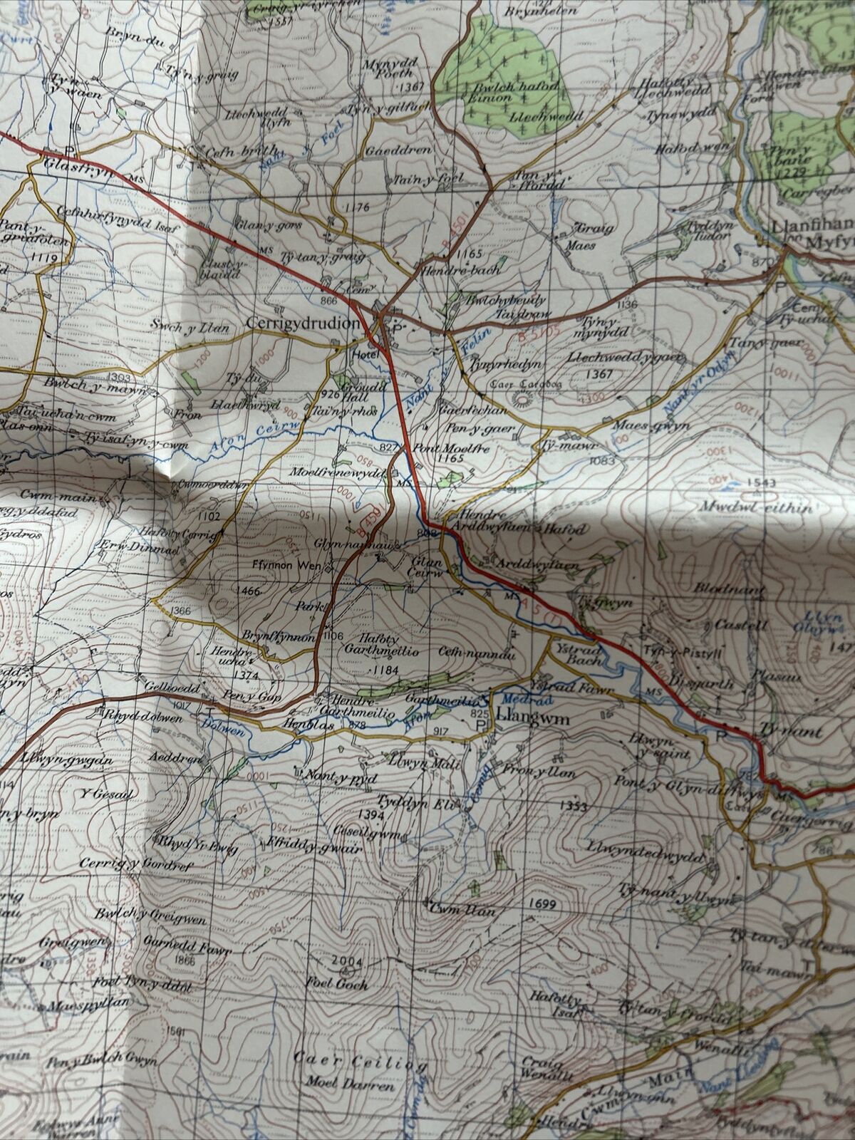 DENBIGH 1961 Edition Ordnance Survey One Inch Map No 108 North Wales Dyserth