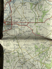 WINCHESTER Ordnance Survey Seventh Series Paper Map 1959 Sheet 168 Andover