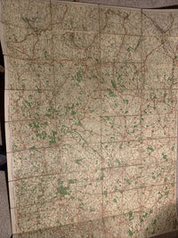 THE POTTERIES - GEOGRAPHIA CLOTH ROAD Map 1940s? 2 Miles Inch No 8 40 X 30 Inche