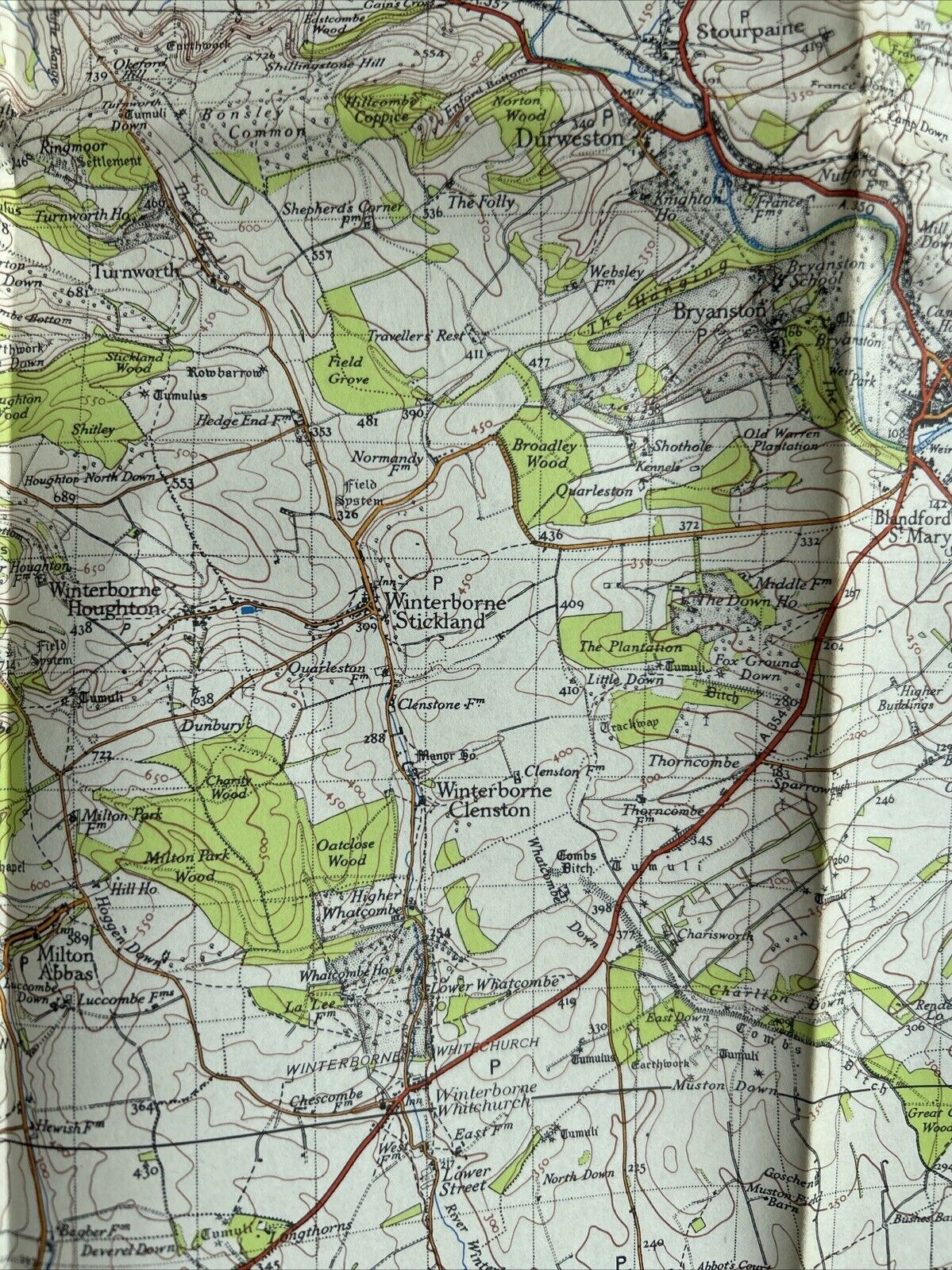 DORCHESTER Ordnance Survey Paper Map 1945 Sixth Series Sheet 178 Weymouth