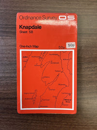 KNAPDALE Ordnance Survey One Inch Sheet 58 Good Condition 1956 Scotland Grogport