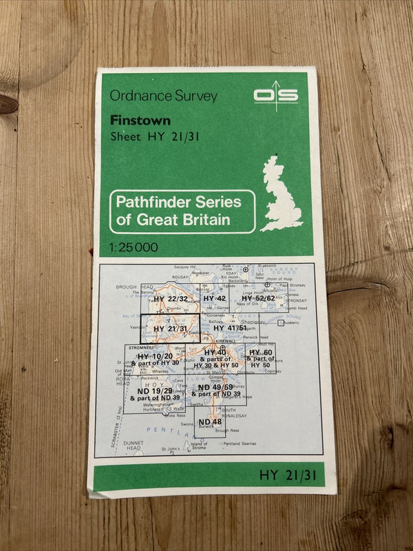 FINSTOWN Ordnance Survey Pathfinder Map HY21/31 1979 Loch Of Stenness