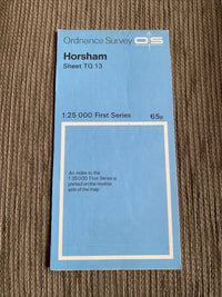 HORSHAM Ordnance Survey 1:25,000 First Series 1965 Sheet TQ13 Sussex Ockley