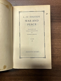 WAR AND PEACE VOLUME 2 L N Tolstoy  - Penguin Classics 1968 L63