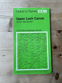 UPPER LOCH CARRON Ordnance Survey Map Pathfinder NG 84/94 1975 Kishorn