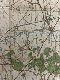 LUTON Ordnance Survey CLOTH One Inch Map 1923 Sheet 95 Contoured Woburn