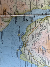 ISLAY & KINTYRE Scotland Bartholomew - Half Inch Cloth Map 1962 No 43 Gigha