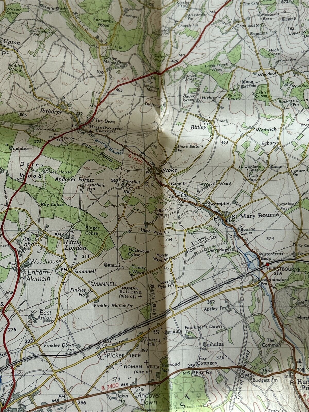 WINCHESTER Ordnance Survey Seventh Series Paper Map 1959 Sheet 168 Andover