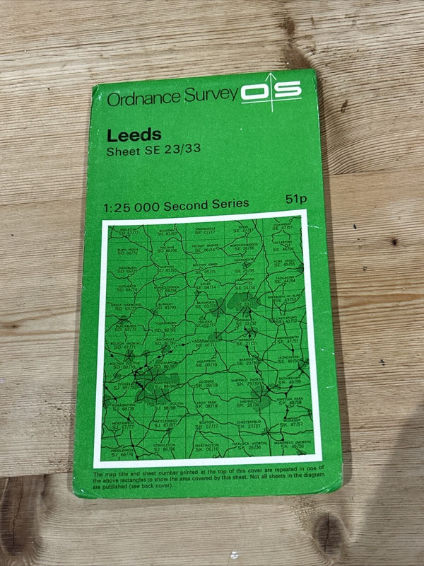 LEEDS Ordnance Survey Second Series Pathfinder Sheet SE23/33 1974 Armley Barwick