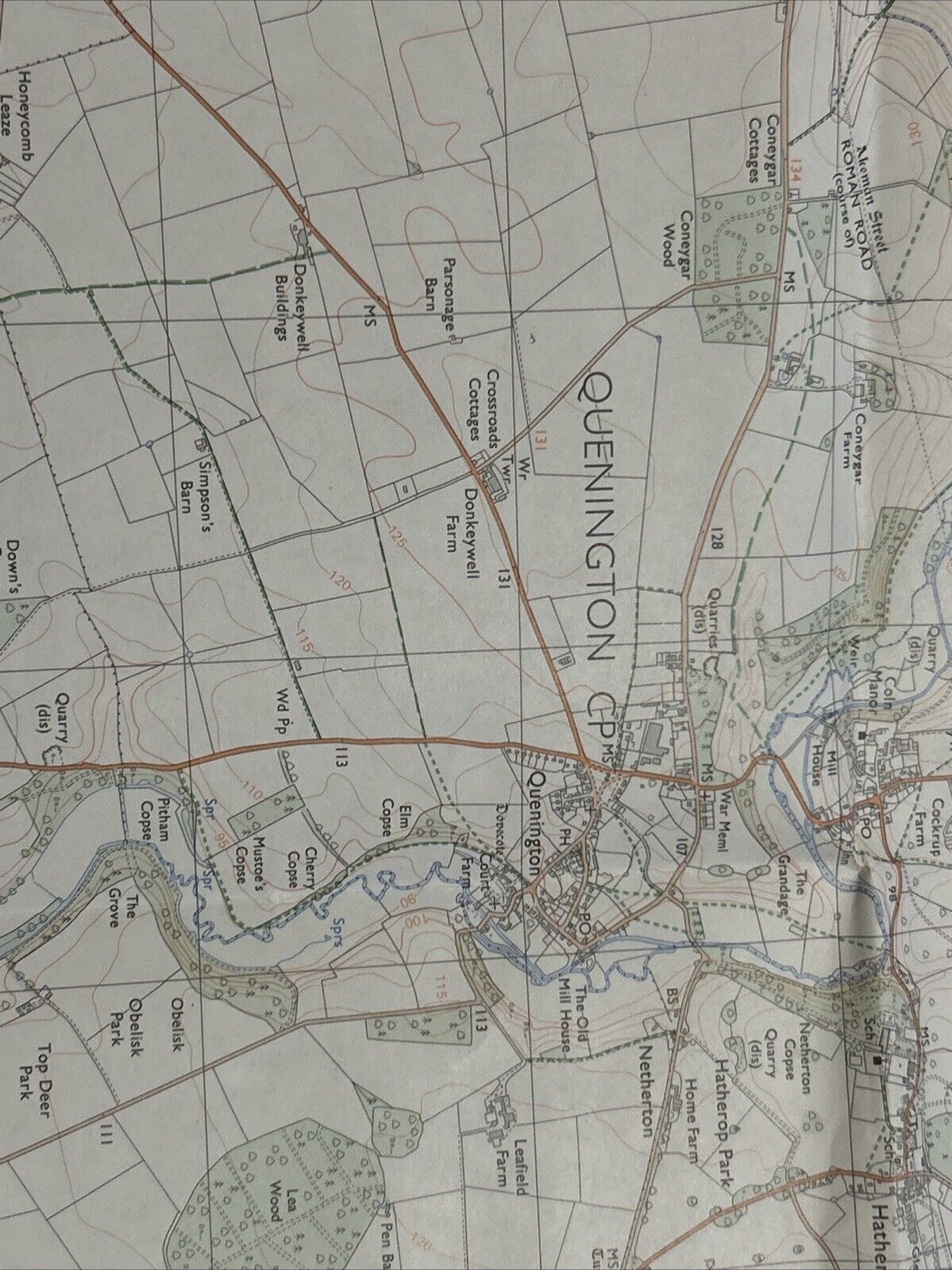 CIRENCESTER Pathfinder 1114 Ordnance Survey 1:25000 1982 SP 00/10 Bibury