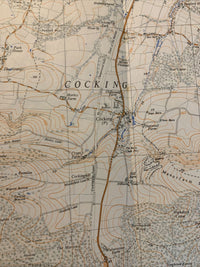 COCKING Ordnance Survey 1:25000 First Series 1958 SU81 Singleton Treyford