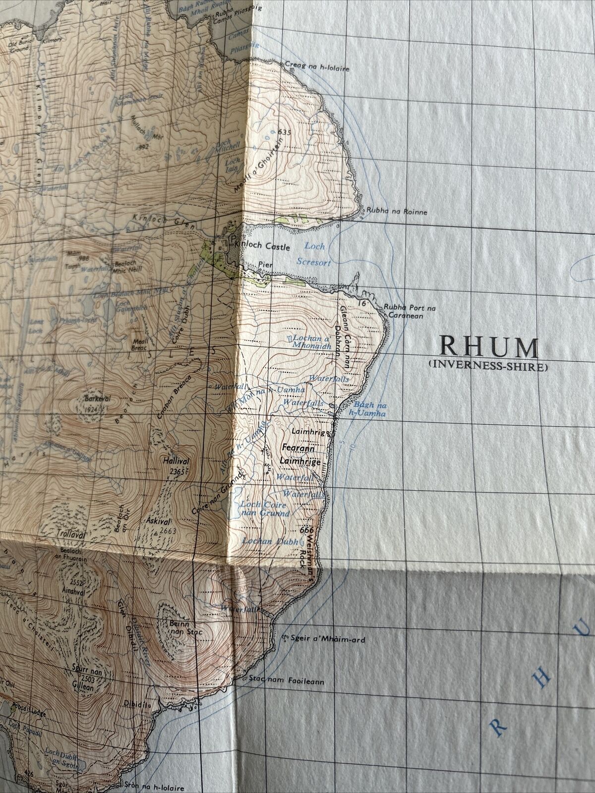 SOUTH SKYE & ARISAIG Ordnance Survey Seventh Series Cloth One inch 1957 Sheet 34