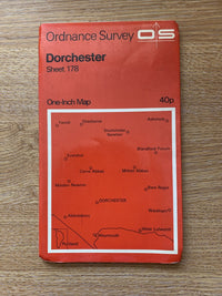 Dorchester Ordnance Survey Map One Inch 1970 Sheet 178 Weymouth Sherborne