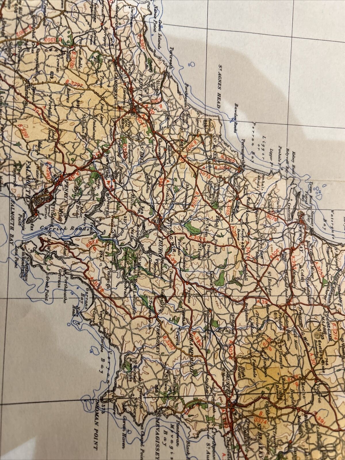 ENGLAND SOUTH WEST 1946 Ordnance Survey Paper Sheet 10 Quarter Inch Map Bodmin