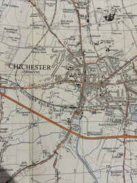 CHICHESTER Ordnance Survey Sheet SU80 1:25000 1949 Lavant National Grid