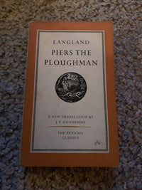 PIERS THE PLOUGHMAN - Langland - Penguin Classics Book L87 1960