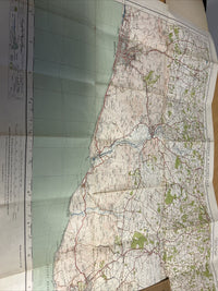 BRIGHTON & EASTBOURNE Ordnance Survey CLOTH 1 Inch Map 1920 Sheet 134 Contoured