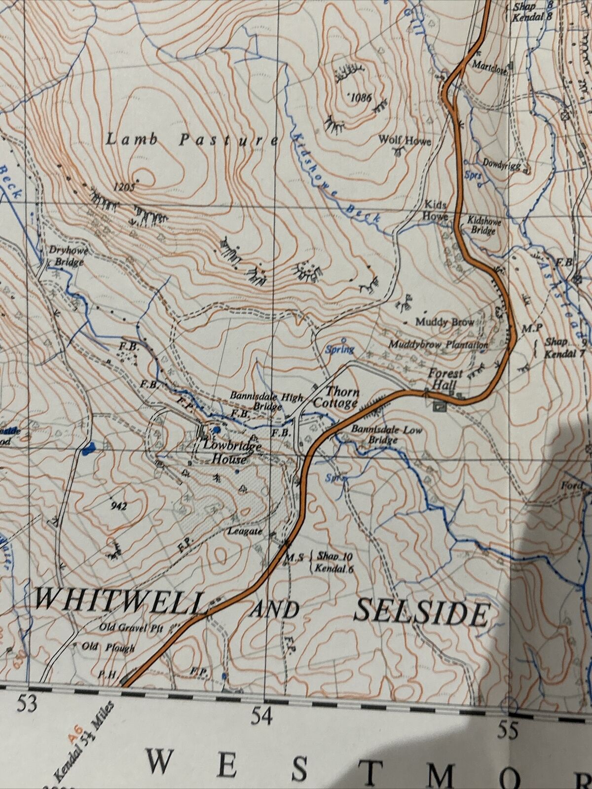 HIGH HOUSE FELL Fawcett Forest Ordnance Survey Sheet NY50 1:25000 1952