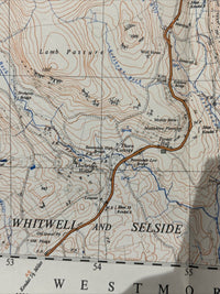 HIGH HOUSE FELL Fawcett Forest Ordnance Survey Sheet NY50 1:25000 1952