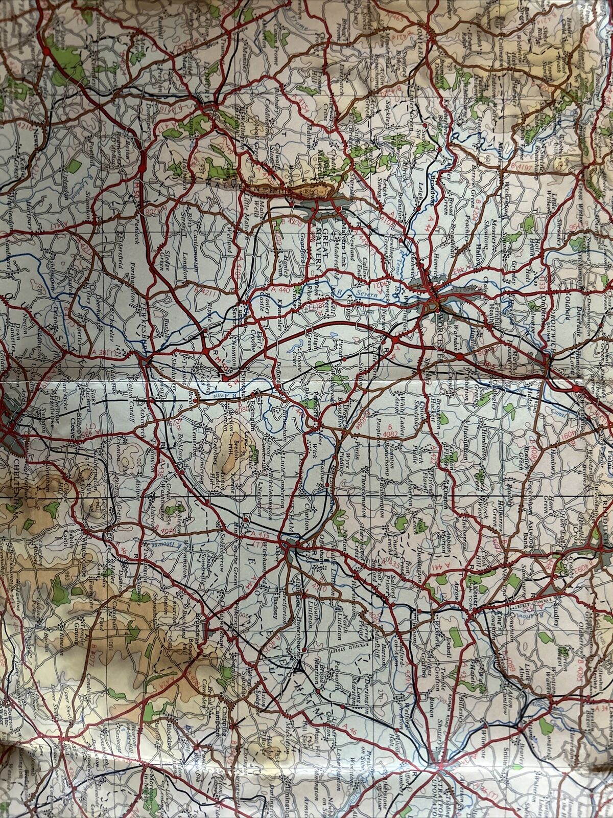 THE MIDLANDS Sheet 13 Fifth Series Paper Ordnance Survey Quarter Inch 1962