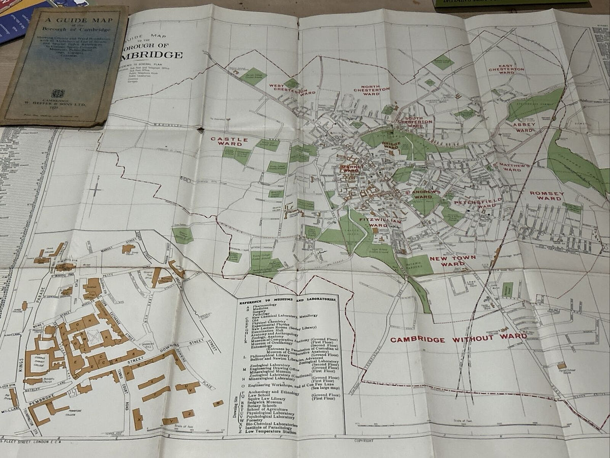 GUIDE MAP CAMBRIDGE 1925 W Heffer & Sons 