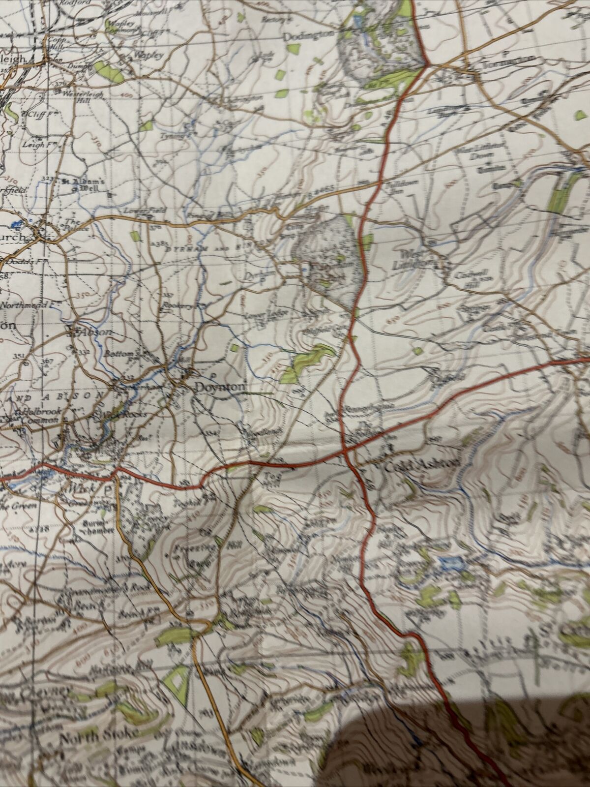 BRISTOL & STROUD Ordnance Survey Cloth Map 1946 Sixth Series No 156 Tetbury