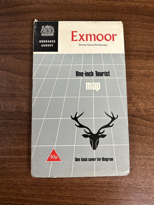 Exmoor ORDNANCE SURVEY TOURIST MAP 1967 Devon Barnstaple Bideford National Park