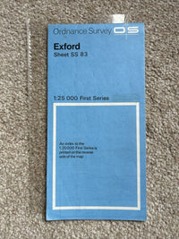 EXFORD Ordnance Survey 1:25,000 First Series 1962 Sheet SS83 Withypool