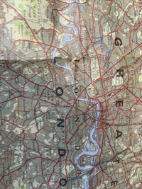 LONDON & SURREY -Bartholomew National Series Map No 9 - 1978 Guildford Reading