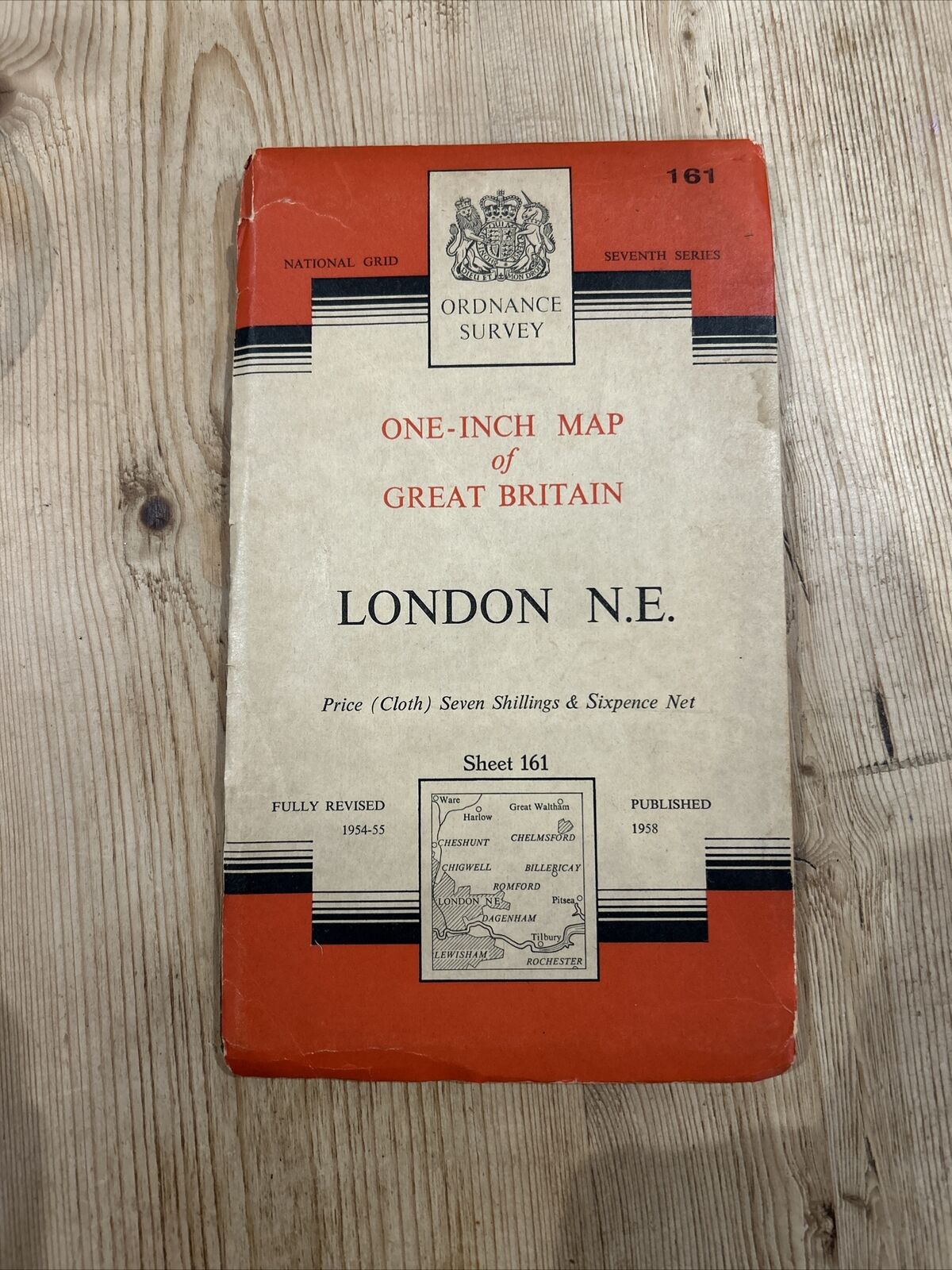 LONDON North East Ordnance Survey Seventh Series Paper One inch 1958 Sheet 161