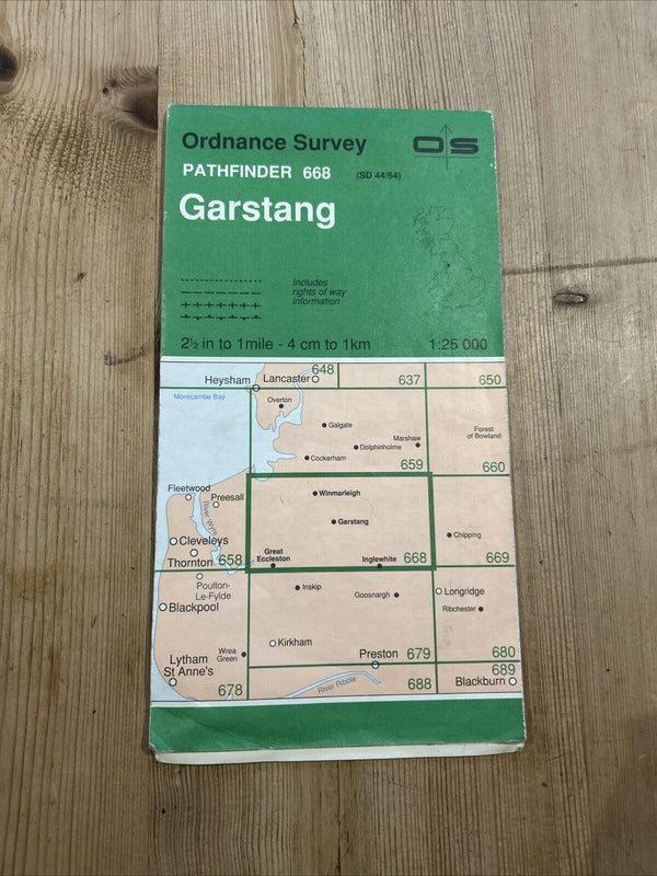 GARSTANG Pathfinder 668 Ordnance Survey 1:25,000 1983 Churchtown Beacon Fell