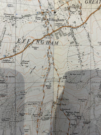 LEATHERHEAD Ordnance Survey First Series  Sheet TQ15 1956 Effingham