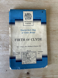 FIRTH OF CYLDE No 6 Fifth Edition paper Ordnance Survey Quarter Inch 1962 Map