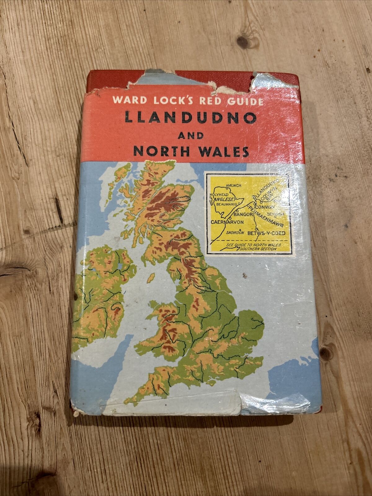 LLANDUDNO Ward Locks Red Guide Hardback Dust Jacket Maps Bangor Conway