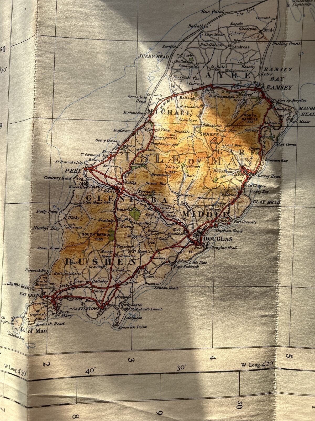 ENGLAND NORTH CENTRAL 1946 Ordnance Survey CLOTH Sheet 2 Quarter Inch Map