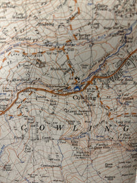 EARBY Ordnance Survey Sheet SD94  Map 1:25,000 First Series 1954 Cowling Bleara