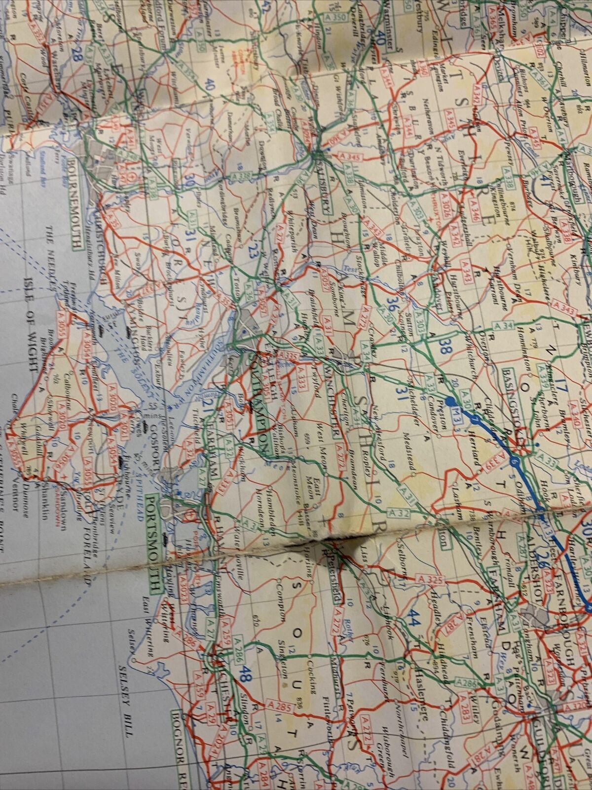 1972 Ordnance Survey Route Planning Map - South Sheet Ten Miles To Inch Tatty