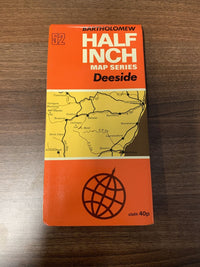 DEESIDE Scotland Aberdeen Bartholomew Half Inch CLOTH Map No 52 1969 Braemar