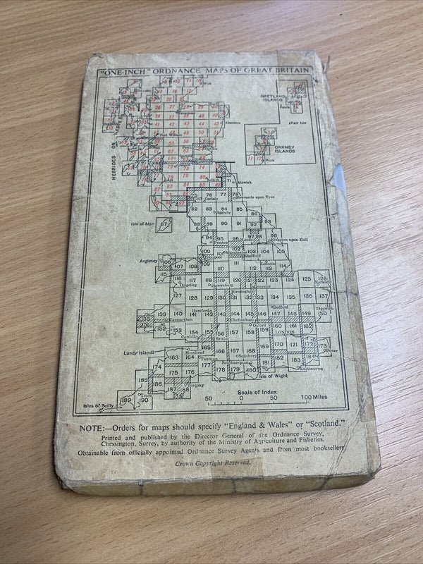 WINCHESTER Ordnance Survey Cloth Map 1945 Sixth Series No 168