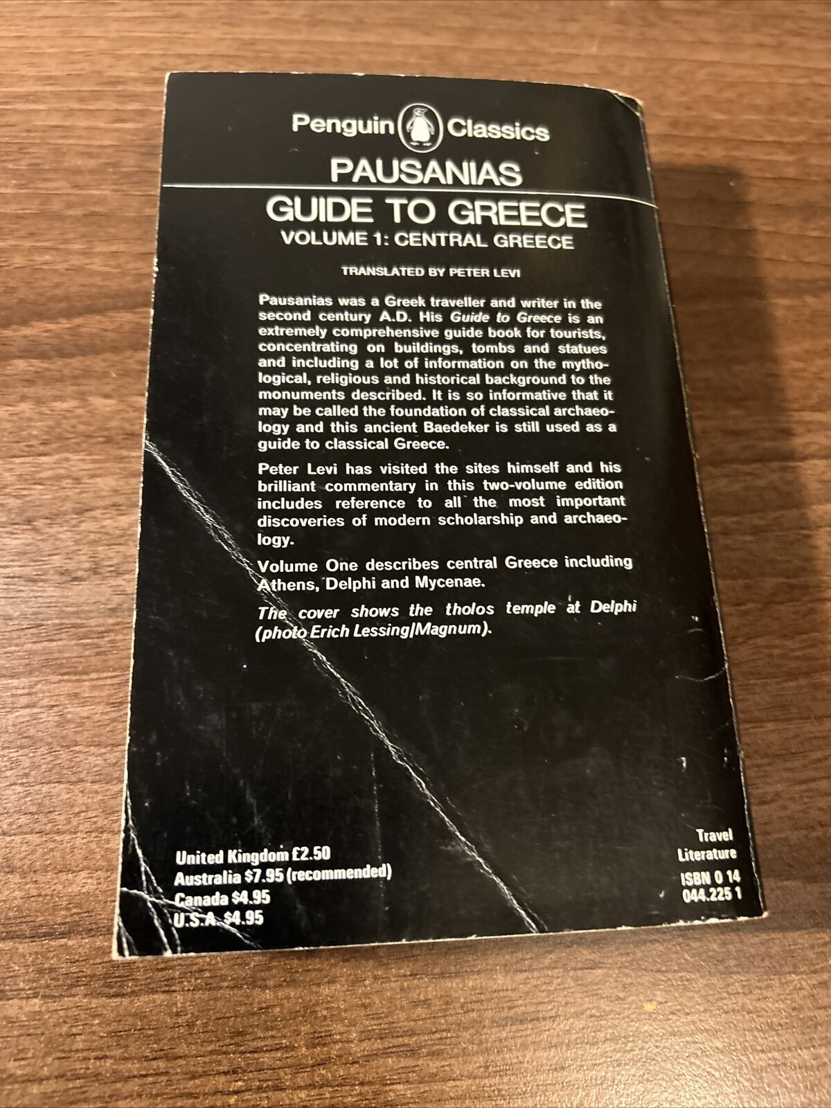 GUIDE TO GREECE Volume 1 Central Greece, Pausanias, Penguin Classics 1969