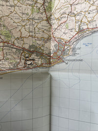 EAST KENT Ordnance Survey Seventh Series Map 1 Inch 1959 Sheet 173 Walmer