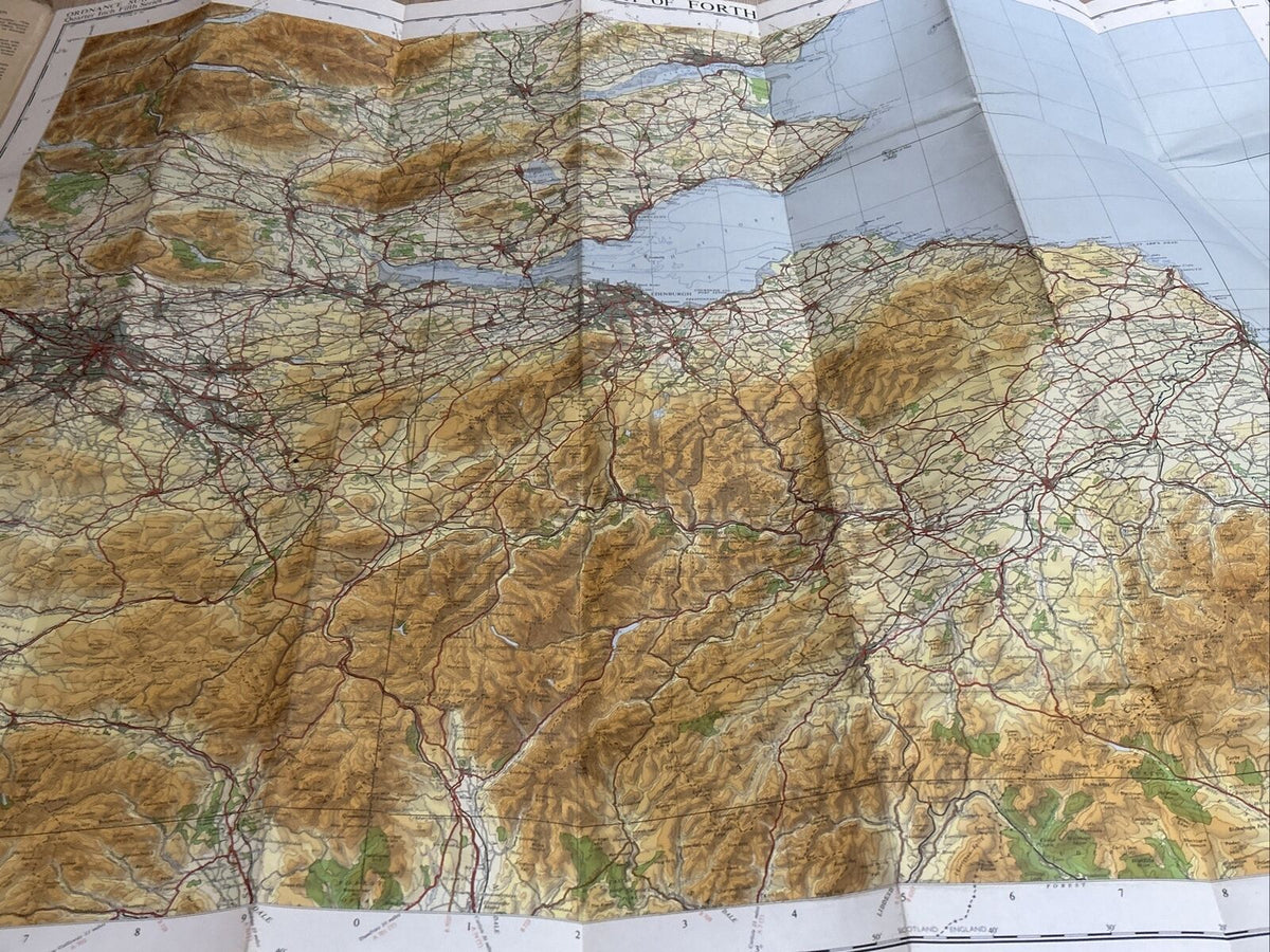 FIRTH OF FORTH - CLOTH Ordnance Survey Map Quarter Inch Sheet 7 1961 Scotland