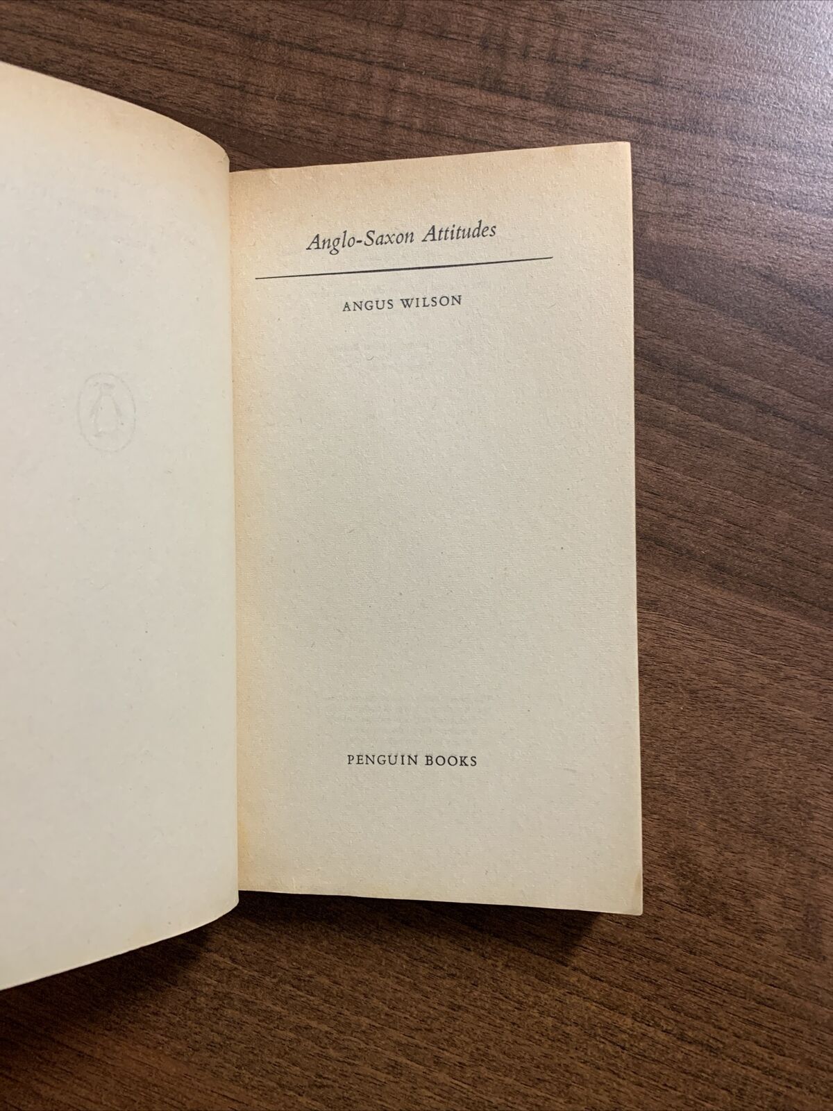 ANGLO-SAXON ATTITUDES By Angus Wilson Penguin Books 1961 