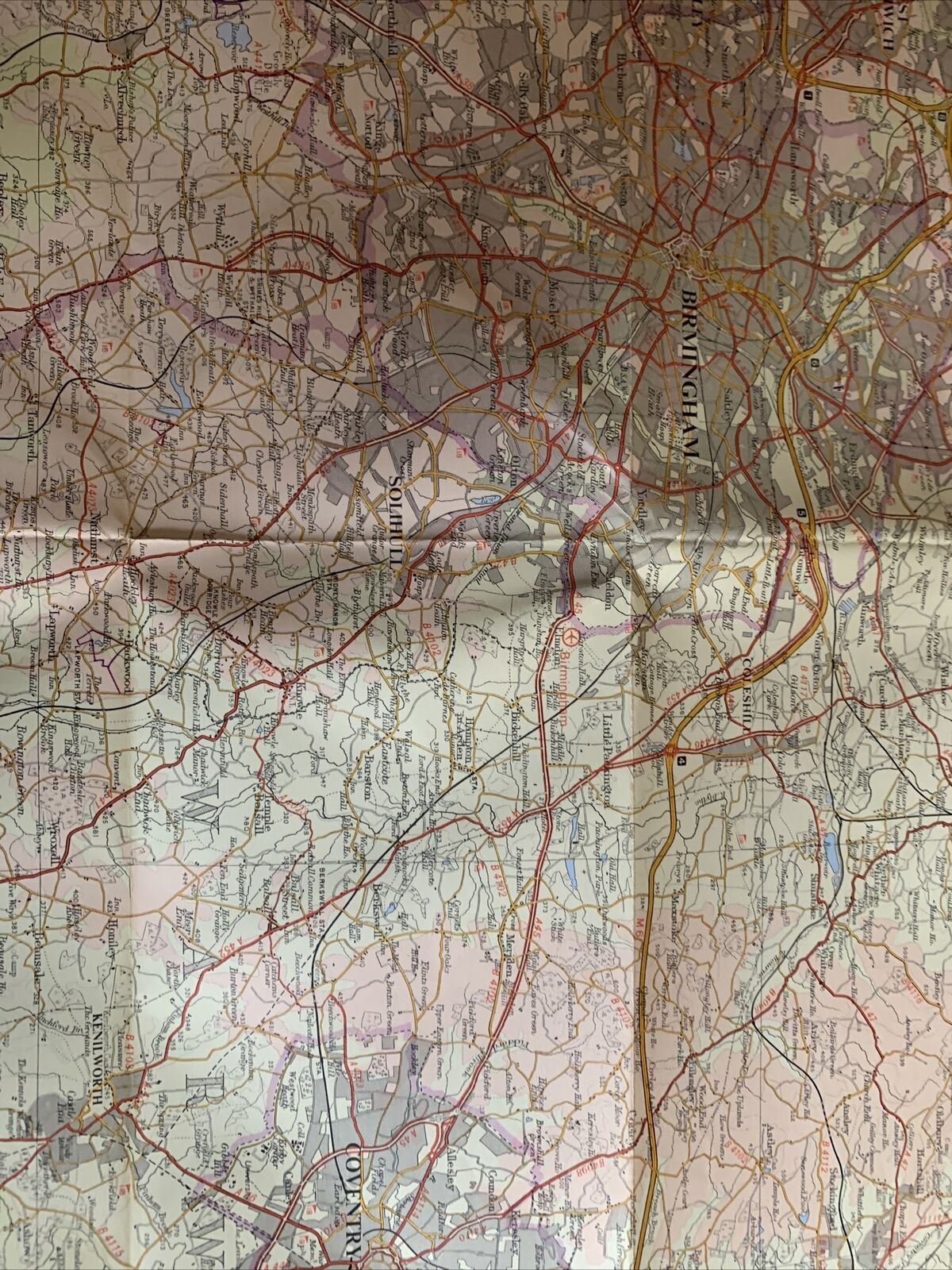 WARWICKSHIRE Bartholomew - Half Inch Map 1972 No 19 Coventry Northampton