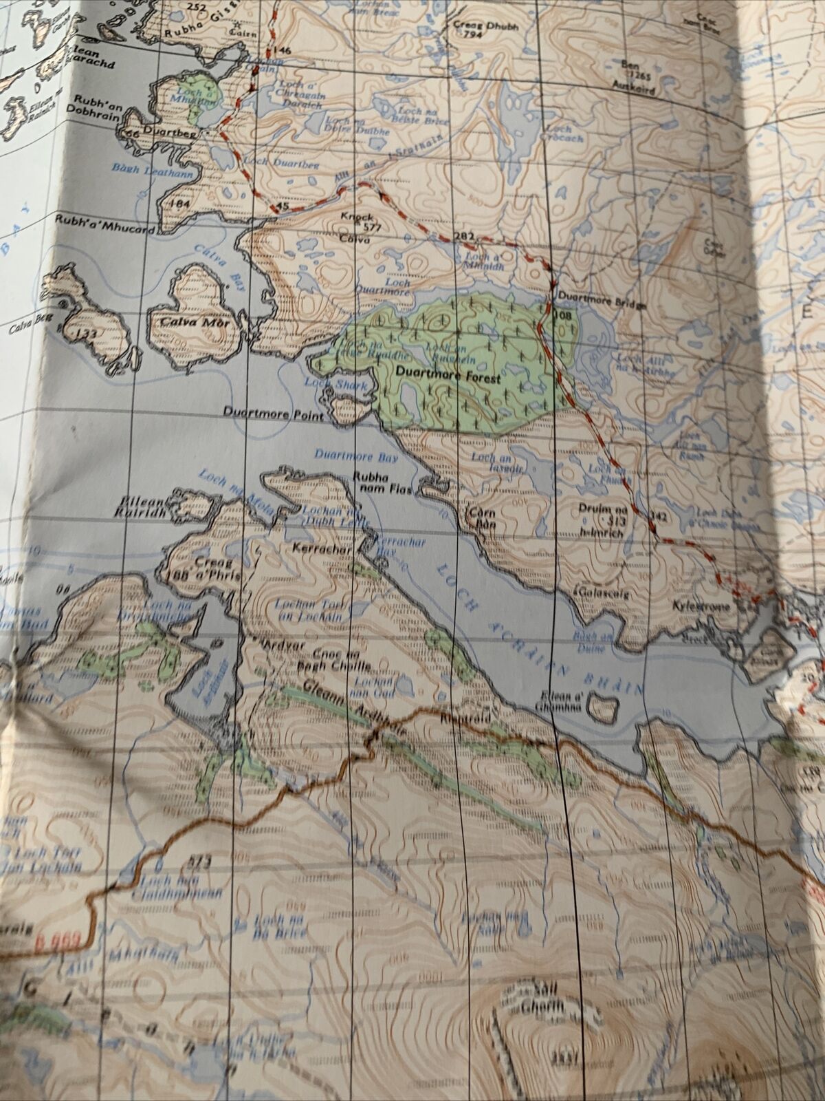 Loch Inver & Loch Assynt Ordnance Survey One Inch Map Sheet 13 1962