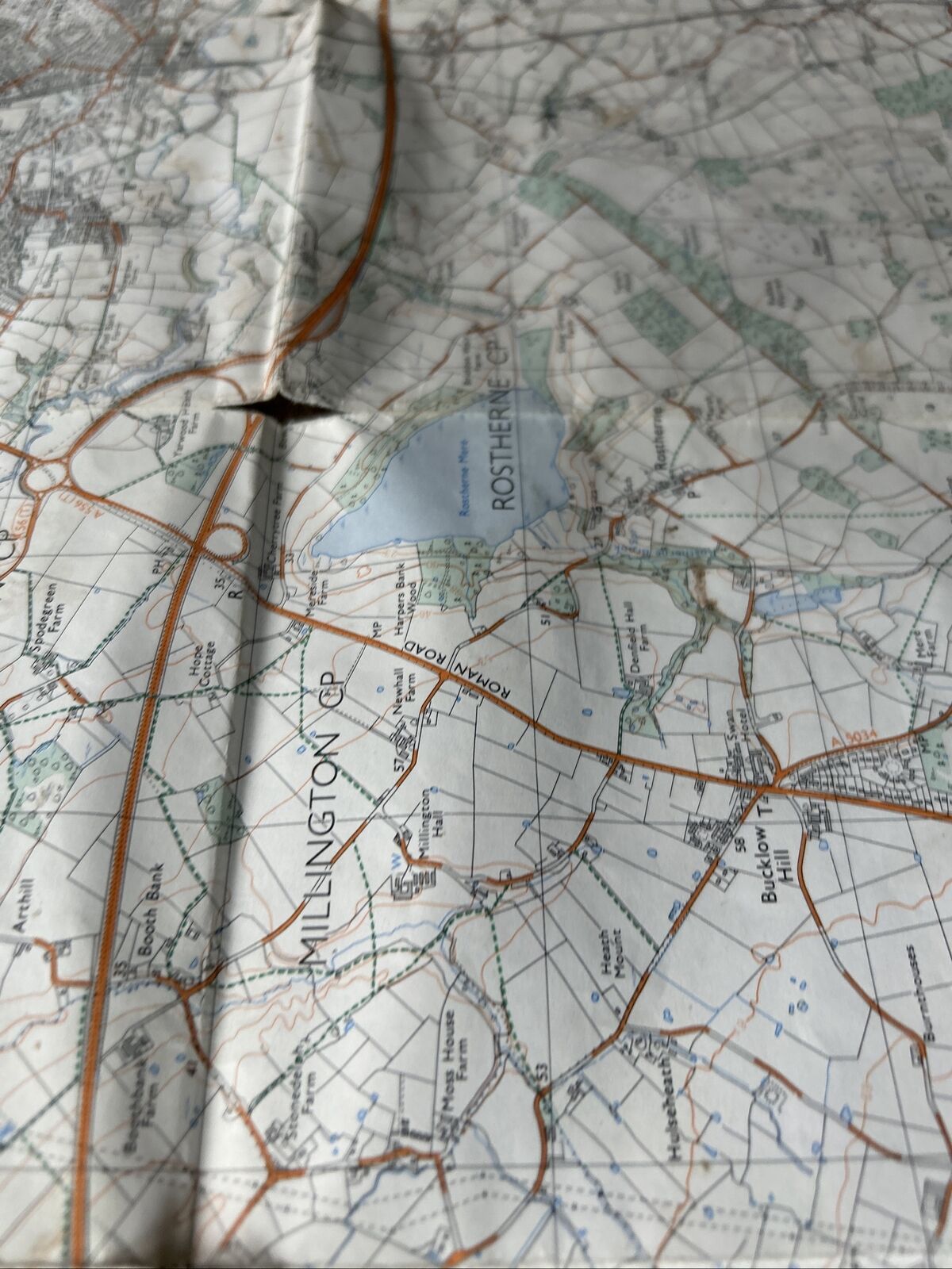 WARRINGTON Ordnance Survey Second Series 1:25,000 Map SJ68/78 Altrincham Hale