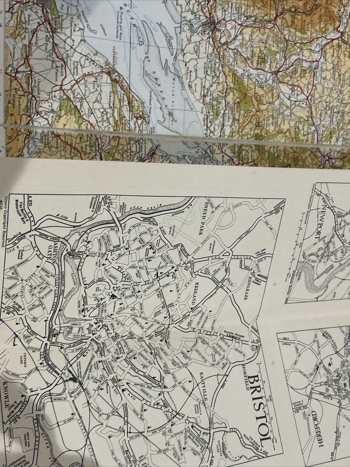 SOUTH WALES 1934 Ordnance Survey CLOTH Sheet 7 Quarter Inch Map Fourth Edition