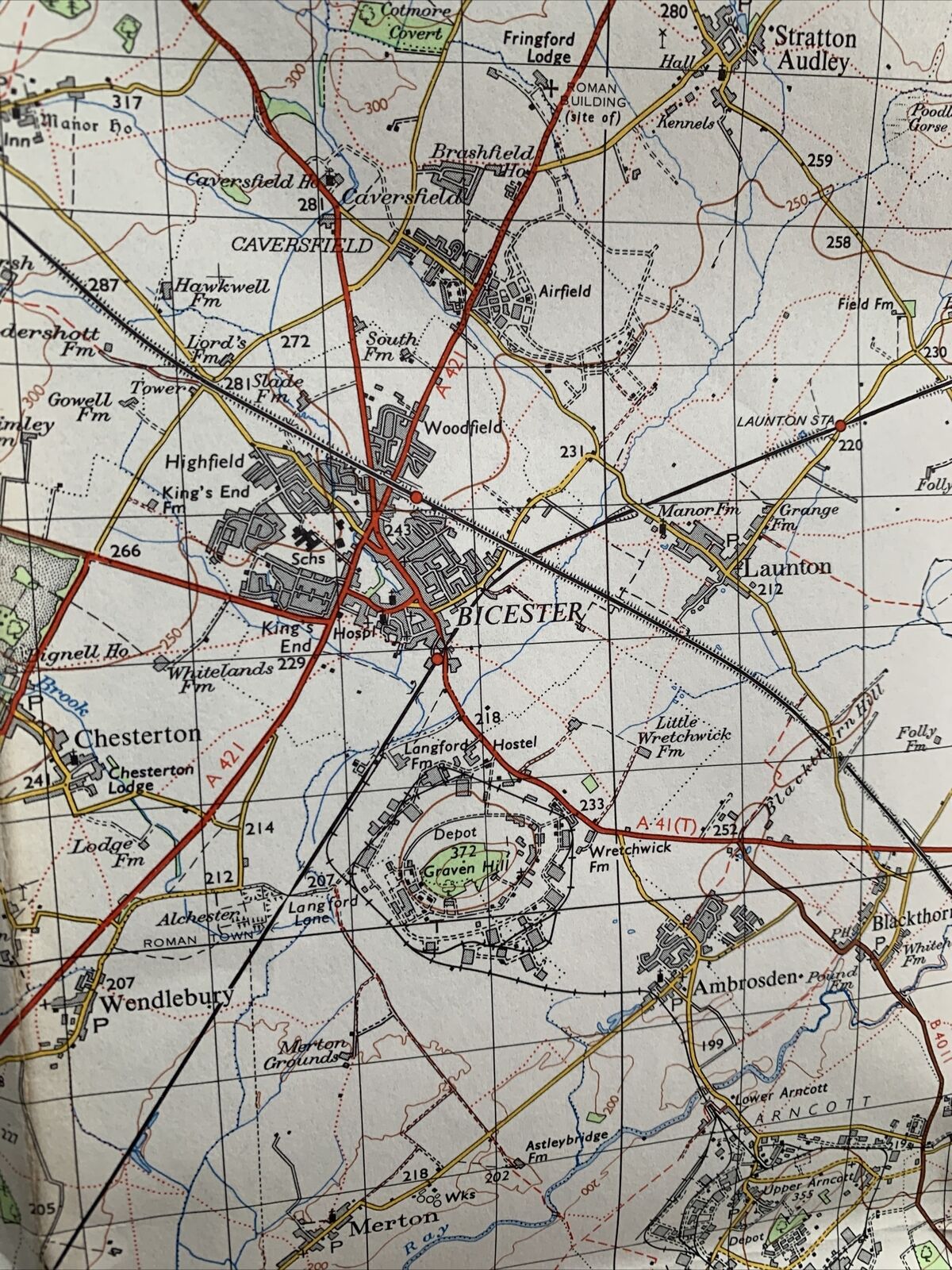 BANBURY Bicester Chipping Norton - Ordnance Survey One Inch Map Sheet 145 1968